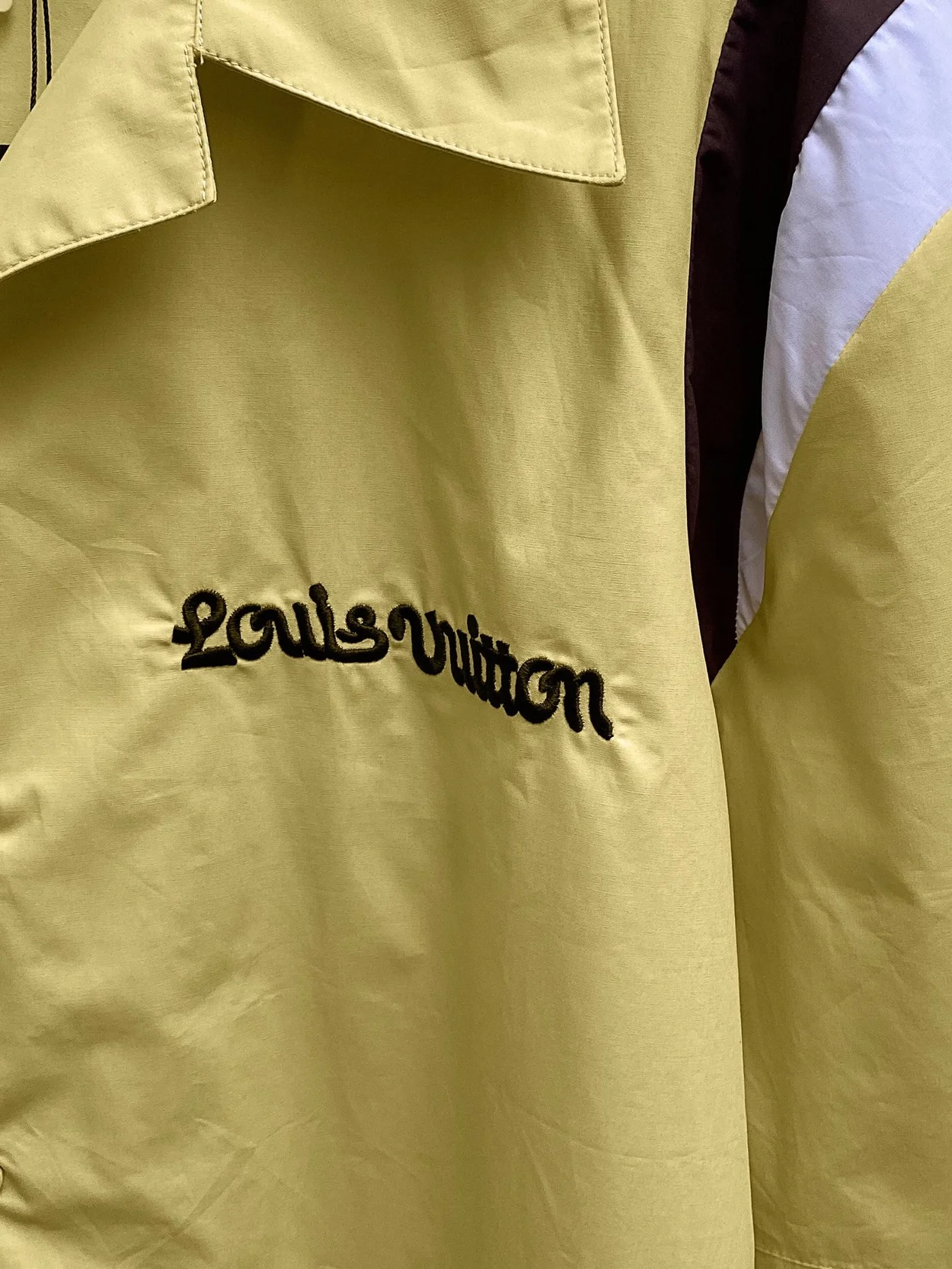 루이비통 엠브로이더리 숏 슬리브드 코튼 보울링 셔츠