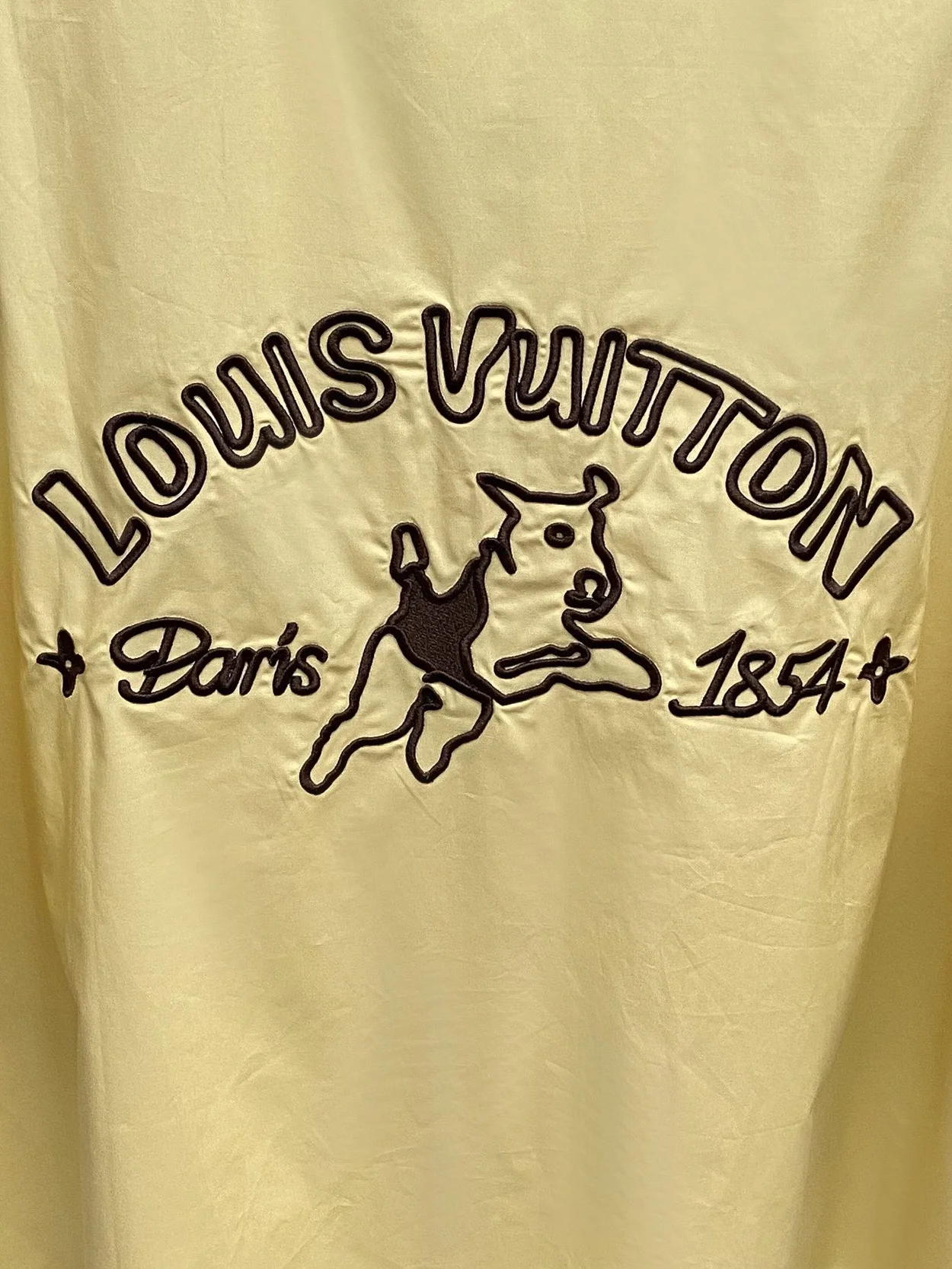 루이비통 엠브로이더리 숏 슬리브드 코튼 보울링 셔츠