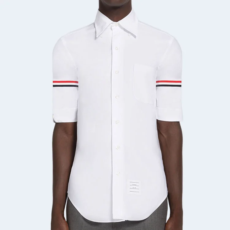 톰브라운 옥스포드 암밴드 숏 슬리브 셔츠