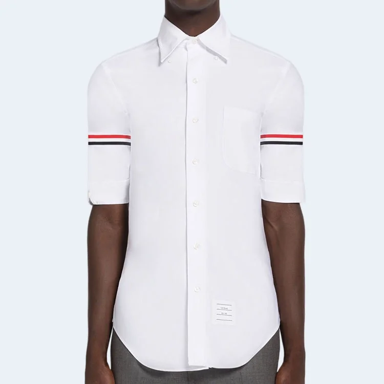 톰브라운 옥스포드 암밴드 숏 슬리브 셔츠