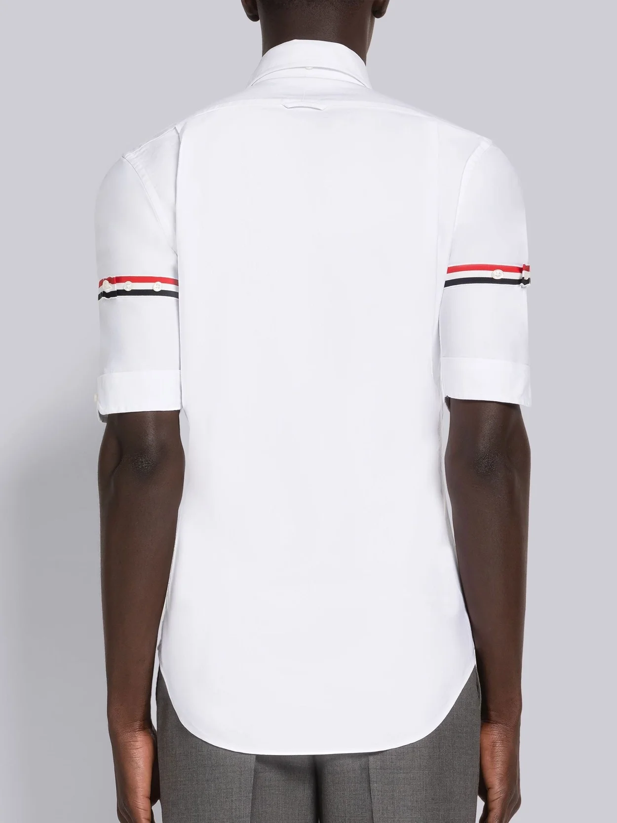 톰브라운 옥스포드 암밴드 숏 슬리브 셔츠