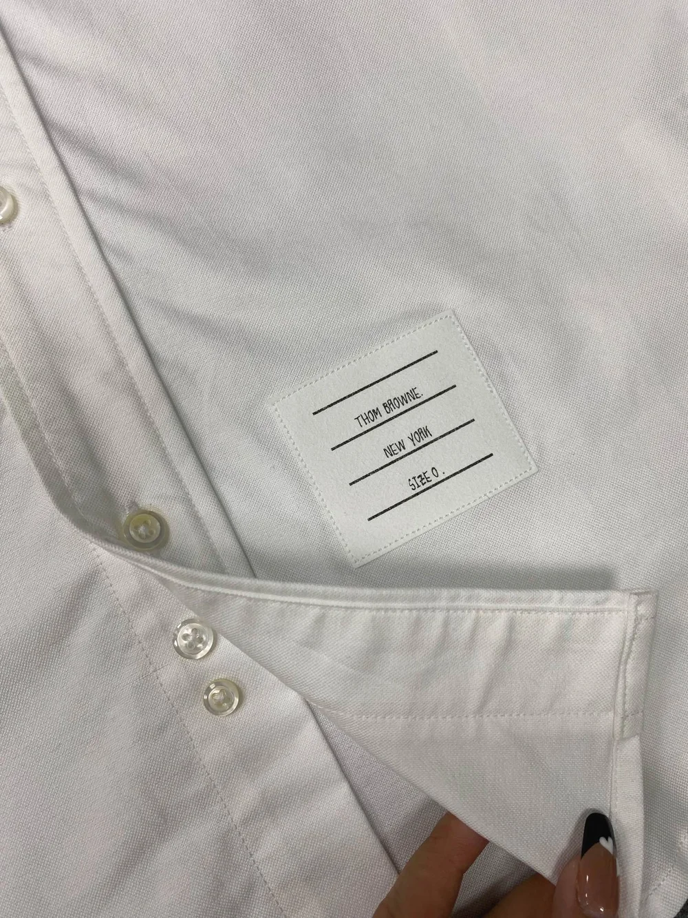 톰브라운 옥스포드 암밴드 숏 슬리브 셔츠