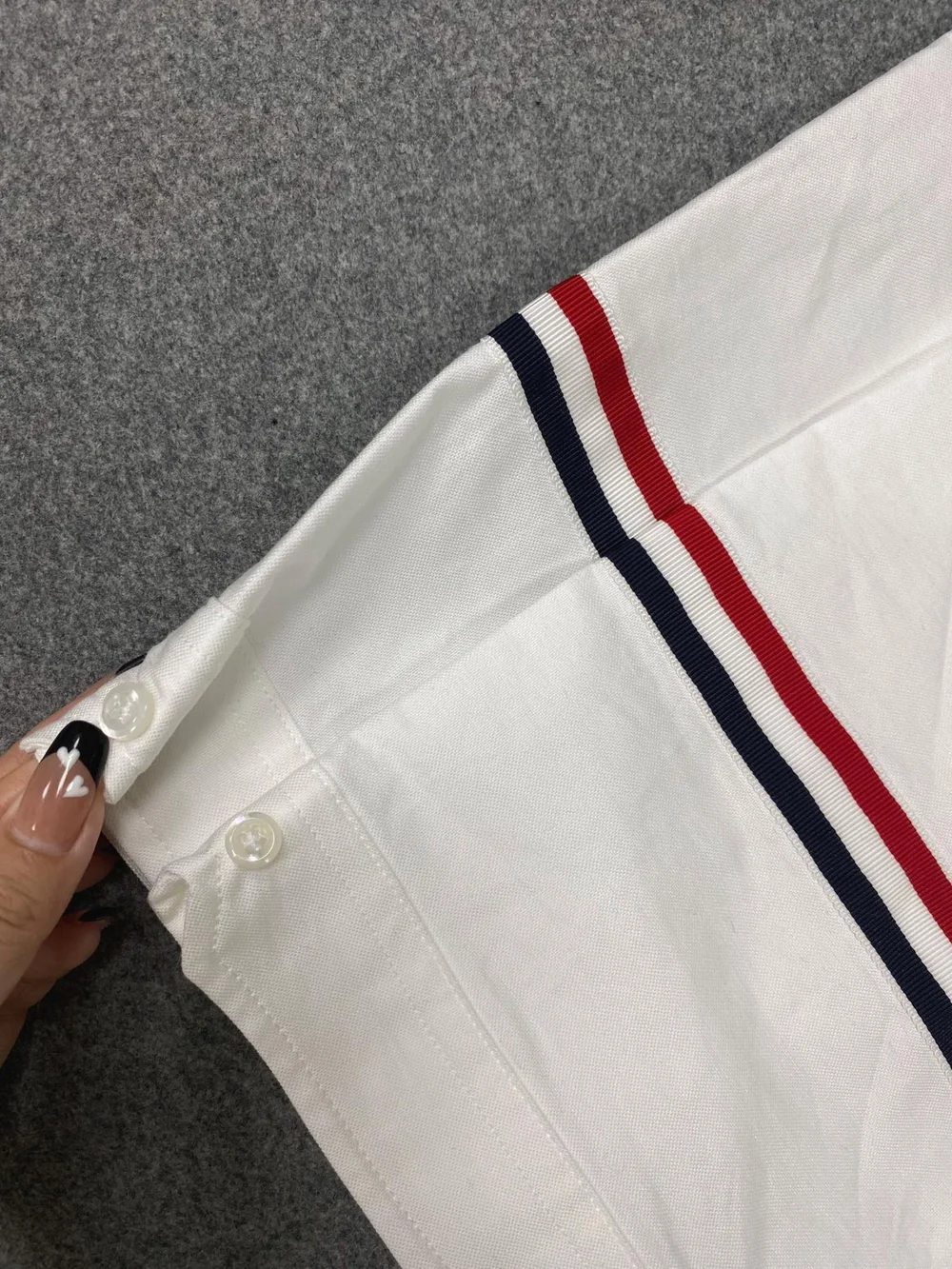 톰브라운 옥스포드 암밴드 숏 슬리브 셔츠