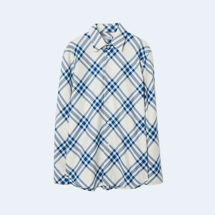 버버리 체크 코튼 셔츠