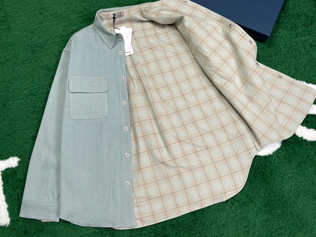 디올 꾸뛰르 리버스 셔츠 블루