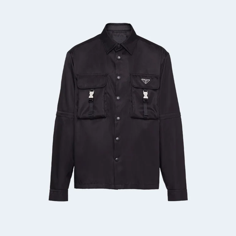 프라다 리나일론 셔츠 블랙