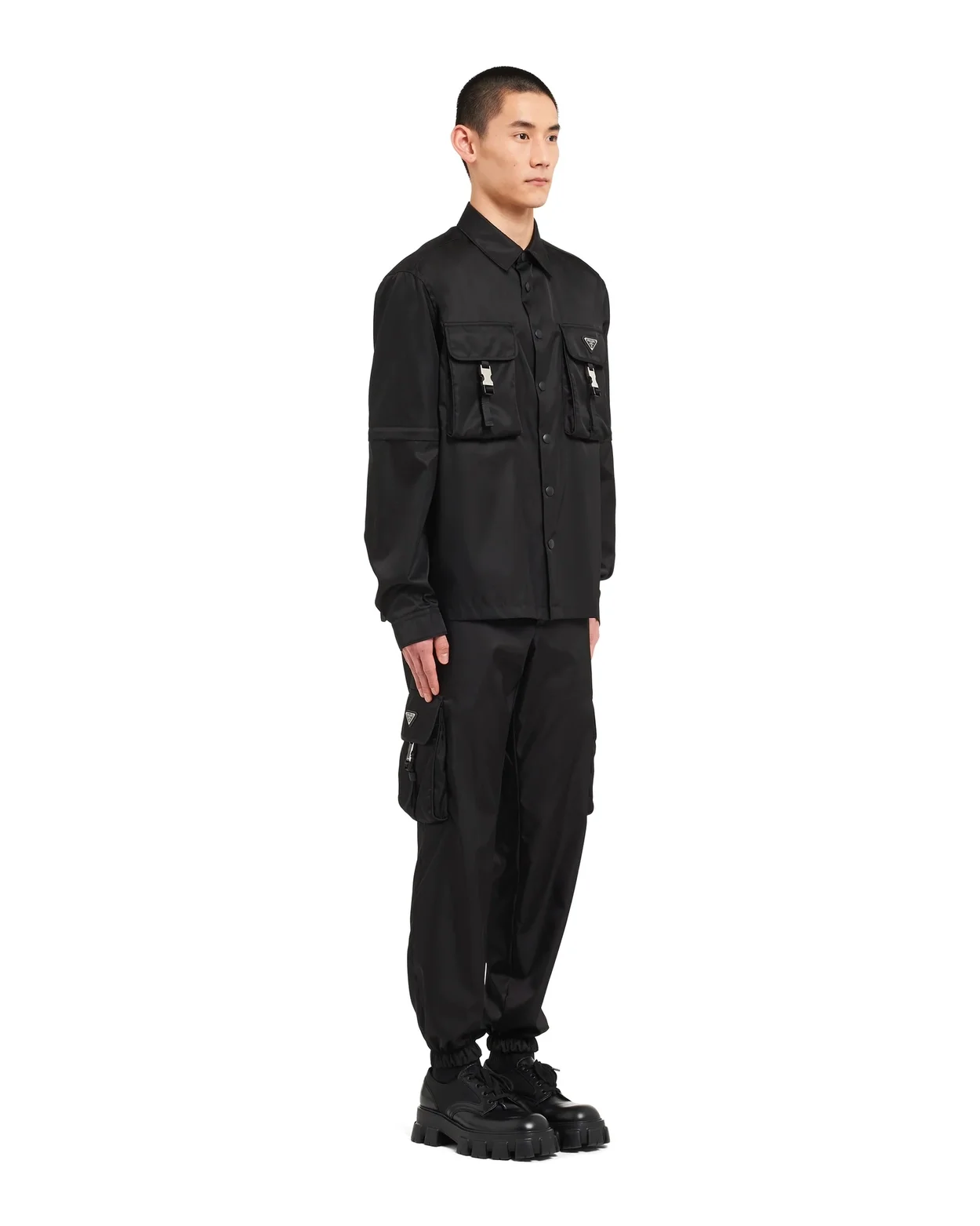 프라다 리나일론 셔츠 블랙