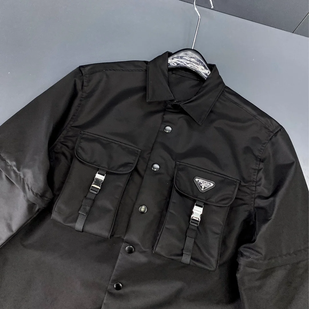 프라다 리나일론 셔츠 블랙