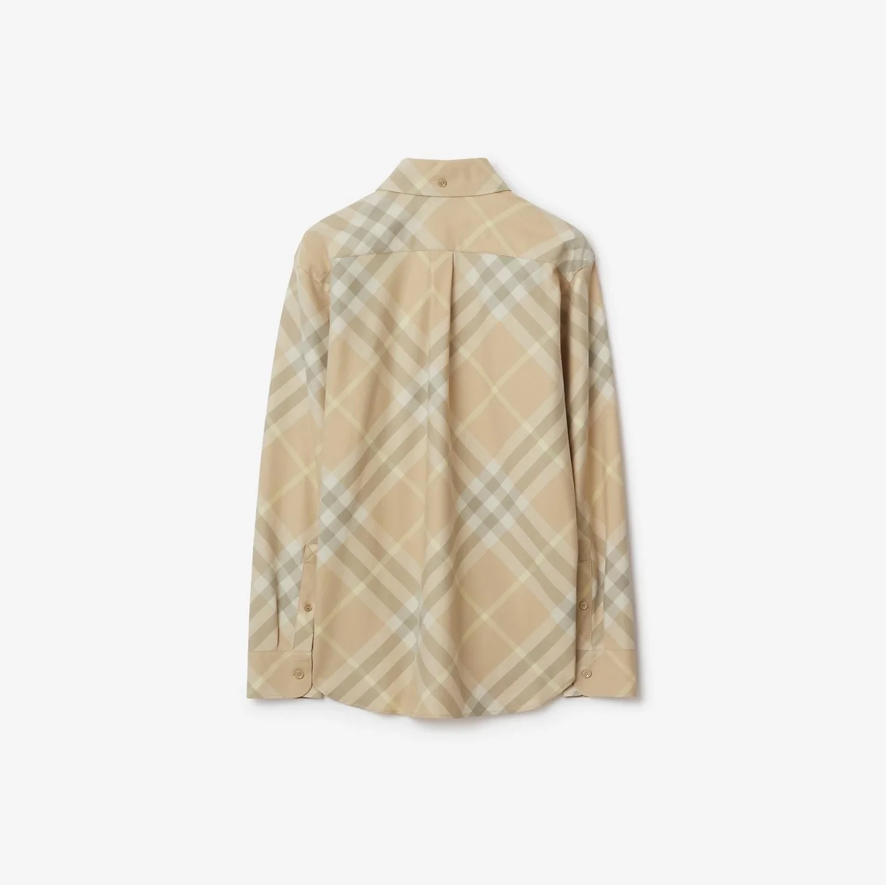 버버리 체크 코튼 셔츠 베이지