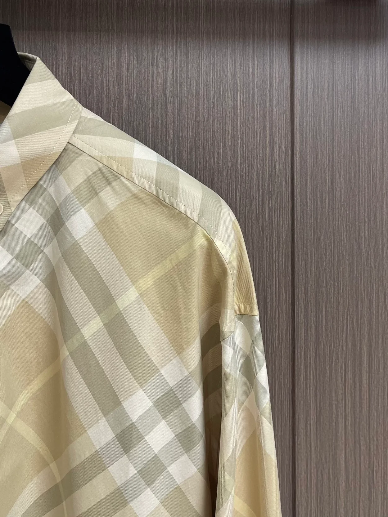 버버리 체크 코튼 셔츠 베이지
