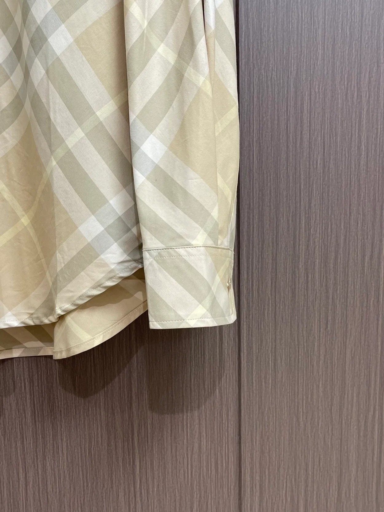 버버리 체크 코튼 셔츠 베이지