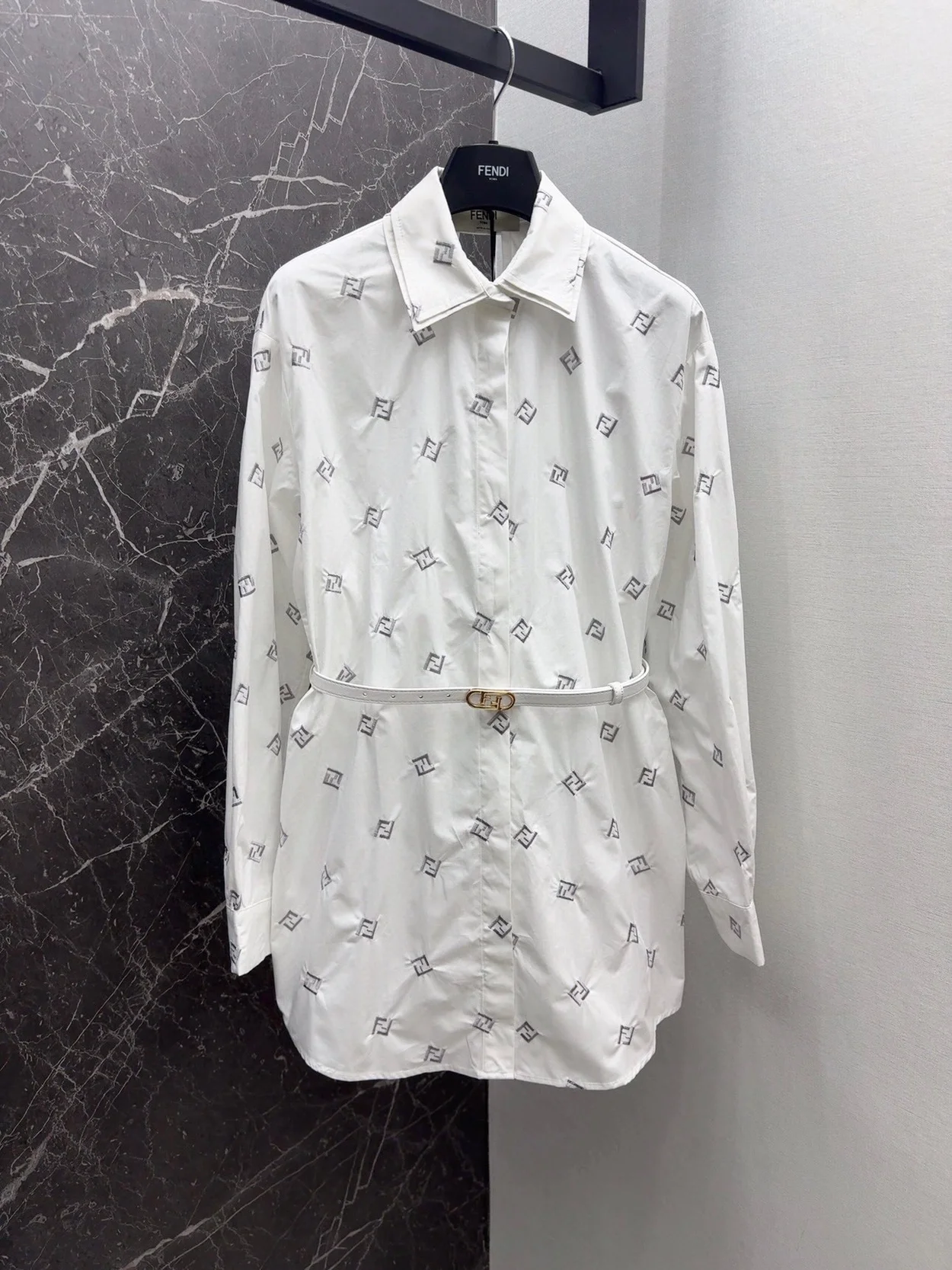 펜디 컷아웃 셔츠 드레스