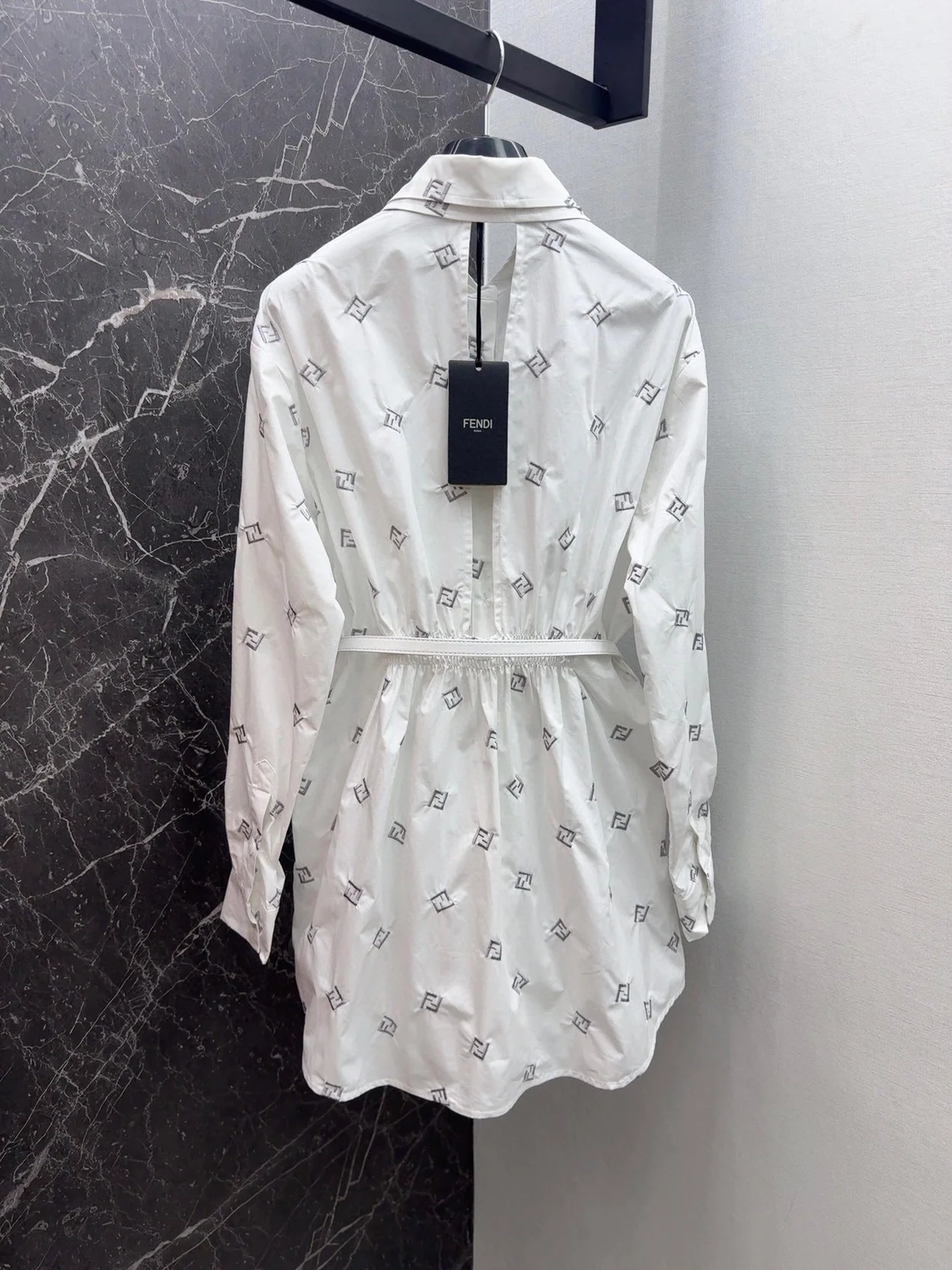 펜디 컷아웃 셔츠 드레스