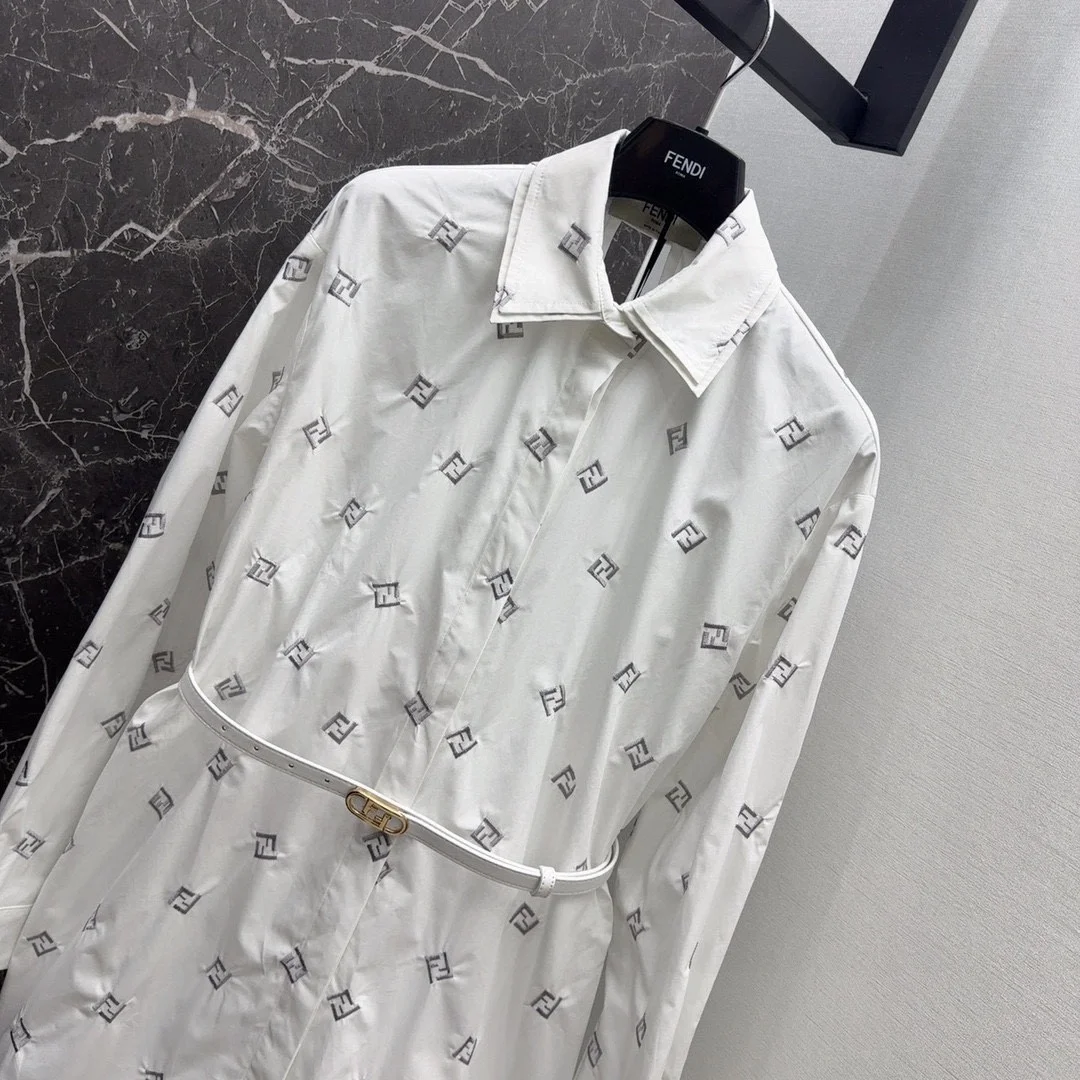 펜디 컷아웃 셔츠 드레스