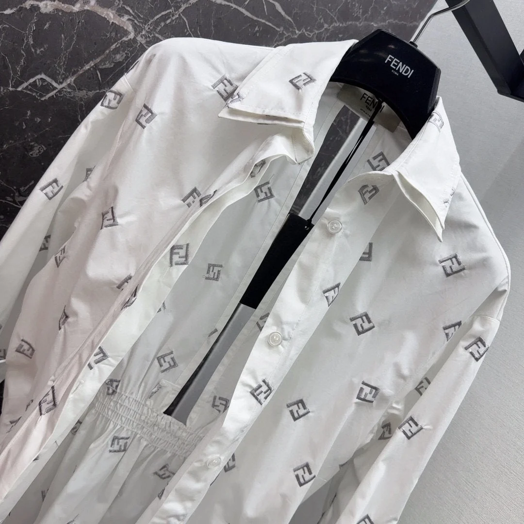 펜디 컷아웃 셔츠 드레스