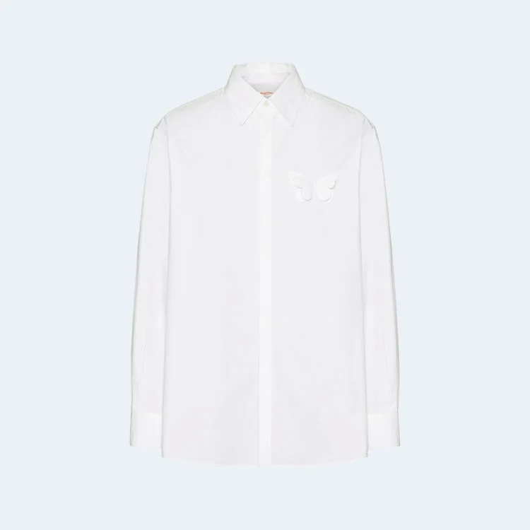 발렌티노 버터플라이 아플리케 셔츠