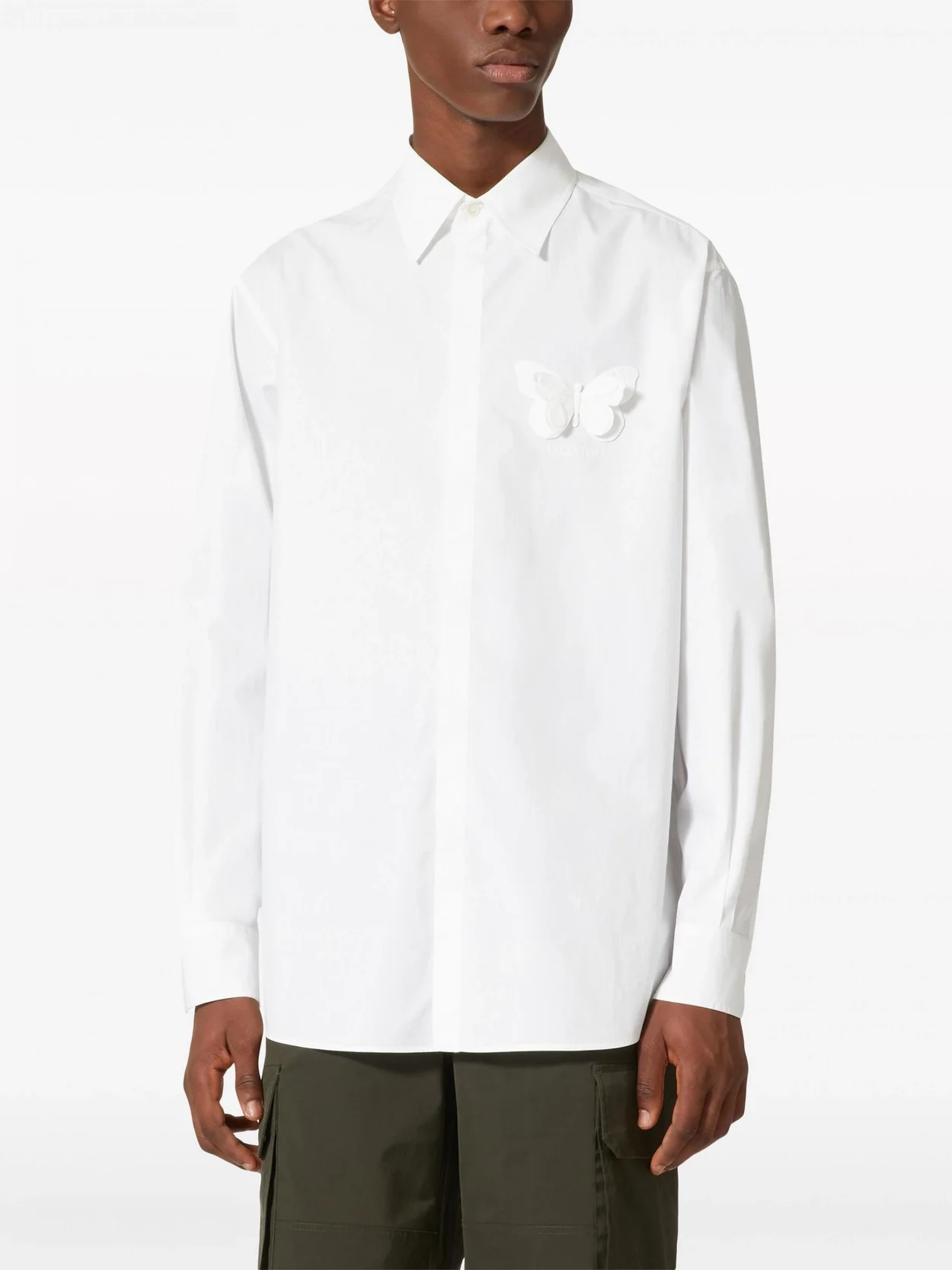 발렌티노 버터플라이 아플리케 셔츠