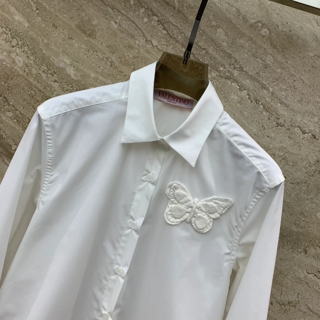 발렌티노 버터플라이 아플리케 셔츠