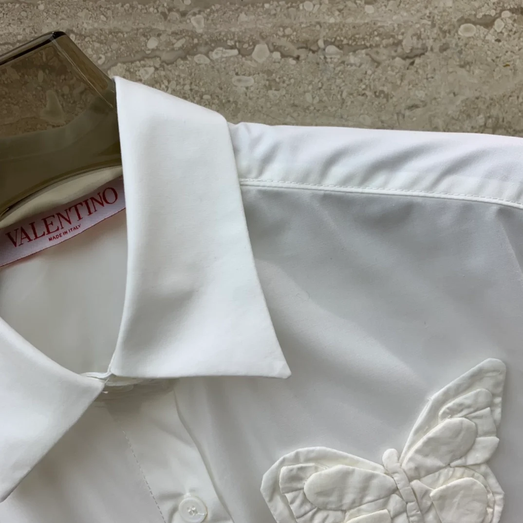 발렌티노 버터플라이 아플리케 셔츠