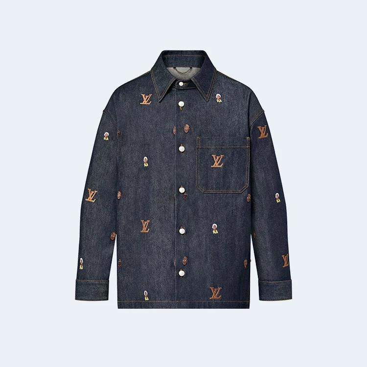 루이비통 자수 데님 오버셔츠 1AFHVC