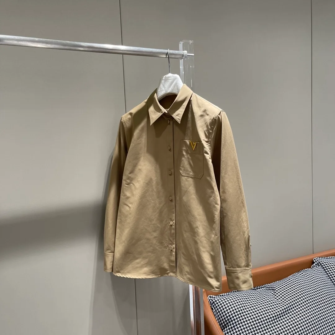 발렌티노 스트레치 코튼 캔버스 오버셔츠