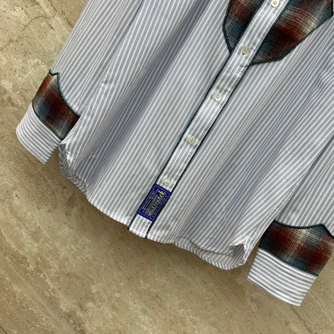 메종 마르지엘라 패브릭 멀티컬러 셔츠