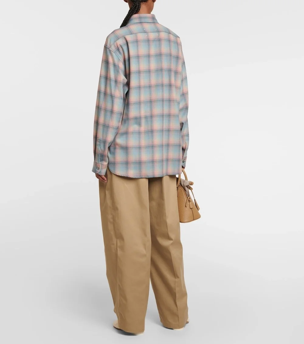 메종 마르지엘라 체크 울 셔츠