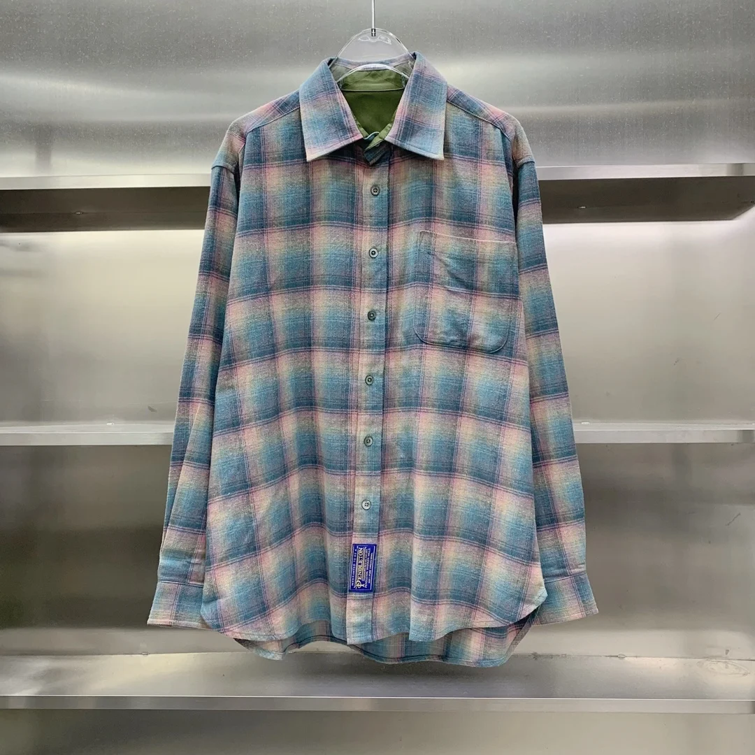 메종 마르지엘라 체크 울 셔츠