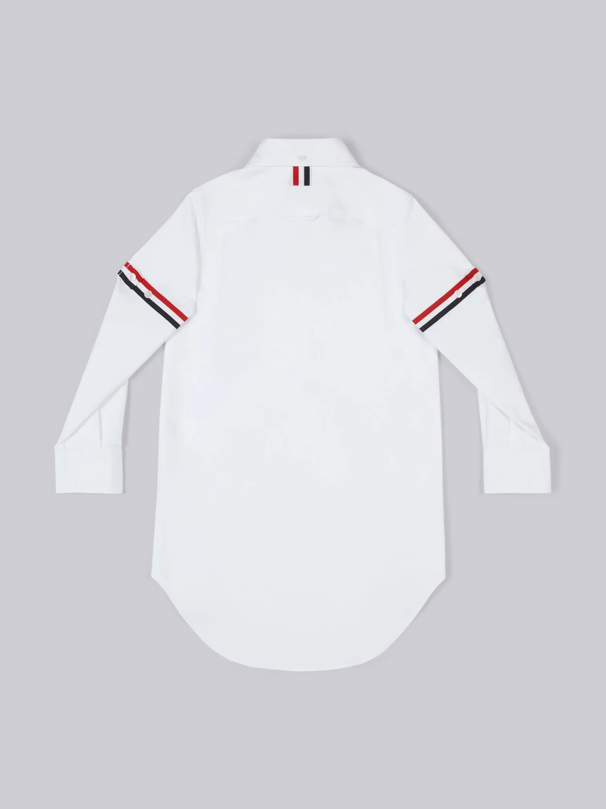 톰브라운 화이트 코튼 옥스포드 암밴드 셔츠 드레스