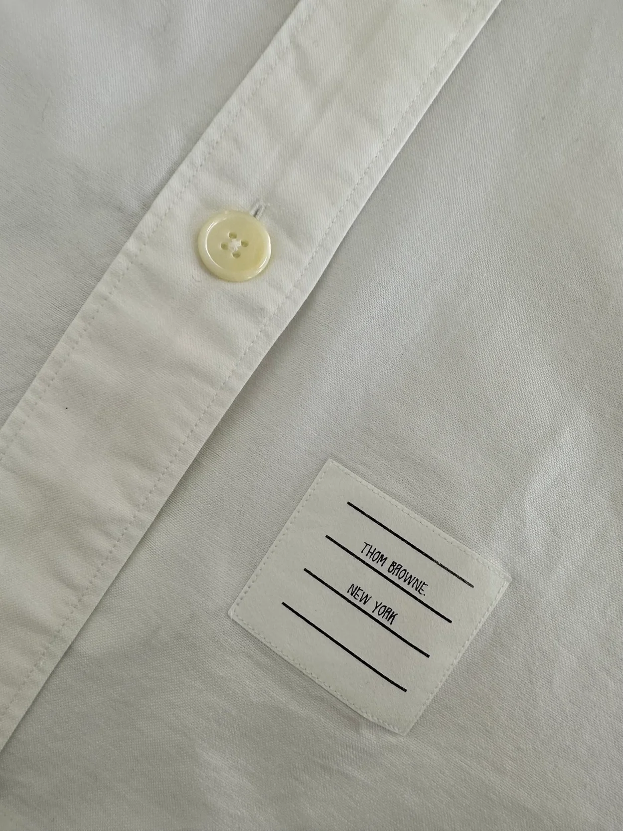 톰브라운 RWB 스트라이프 디테일 셔츠 화이트