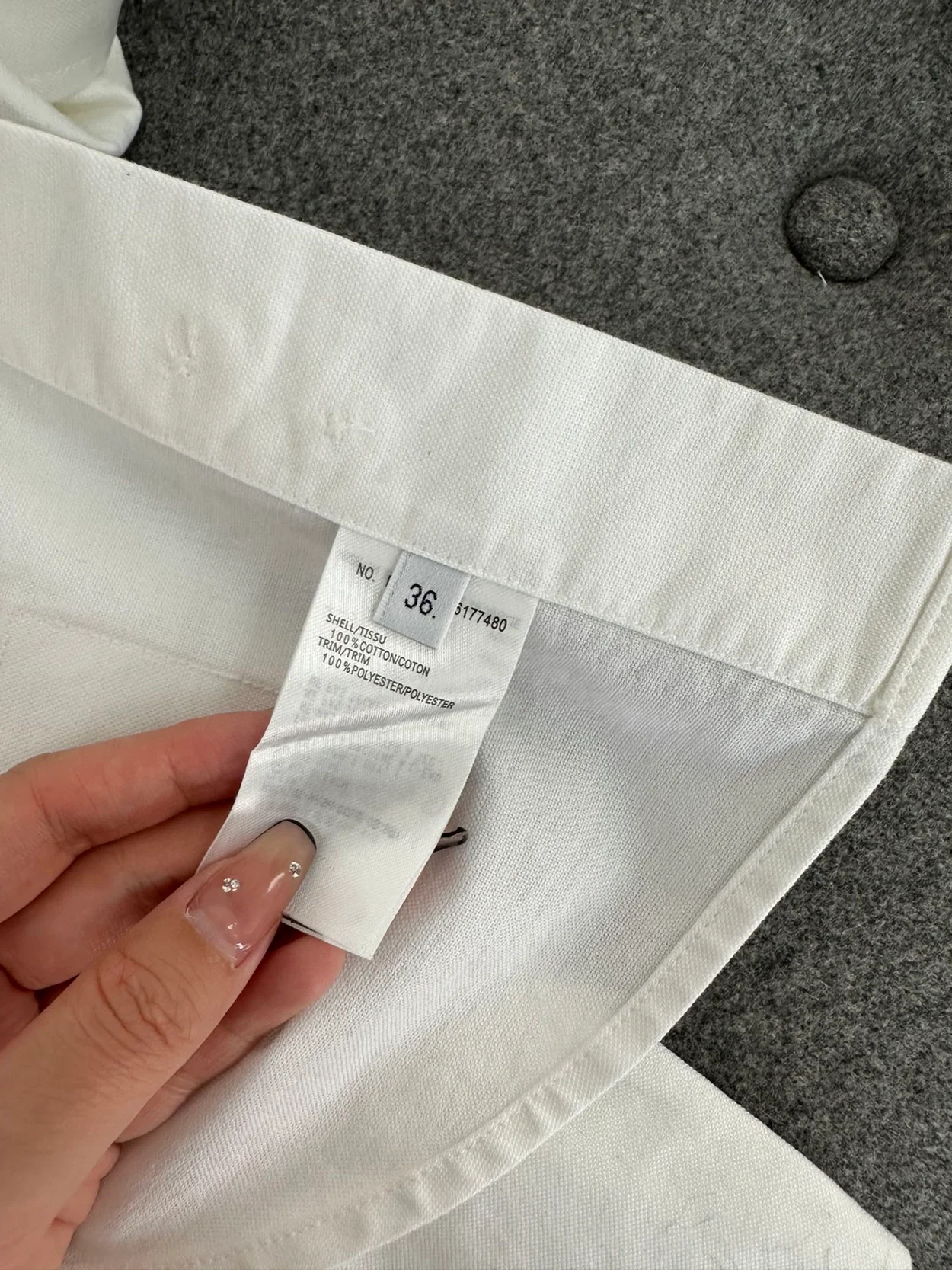 톰브라운 RWB 스트라이프 디테일 셔츠 화이트