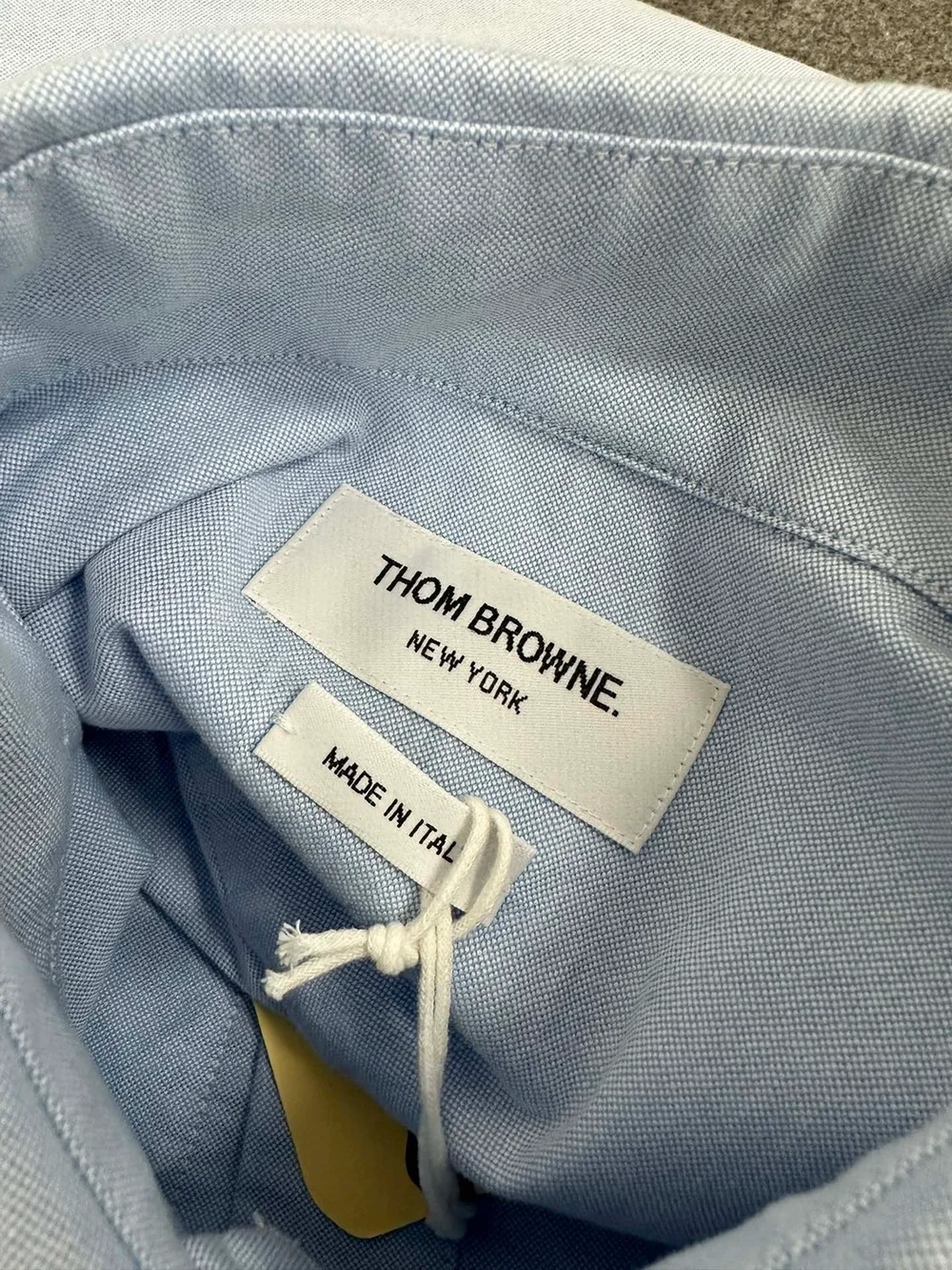 톰브라운 RWB 스트라이프 디테일 셔츠 블루