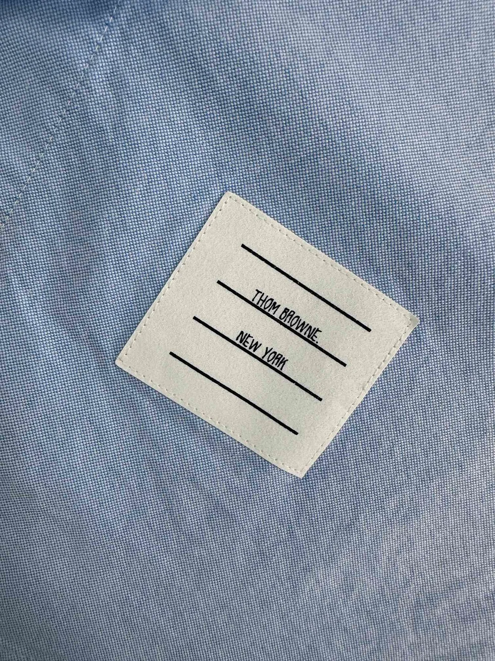 톰브라운 RWB 스트라이프 디테일 셔츠 블루