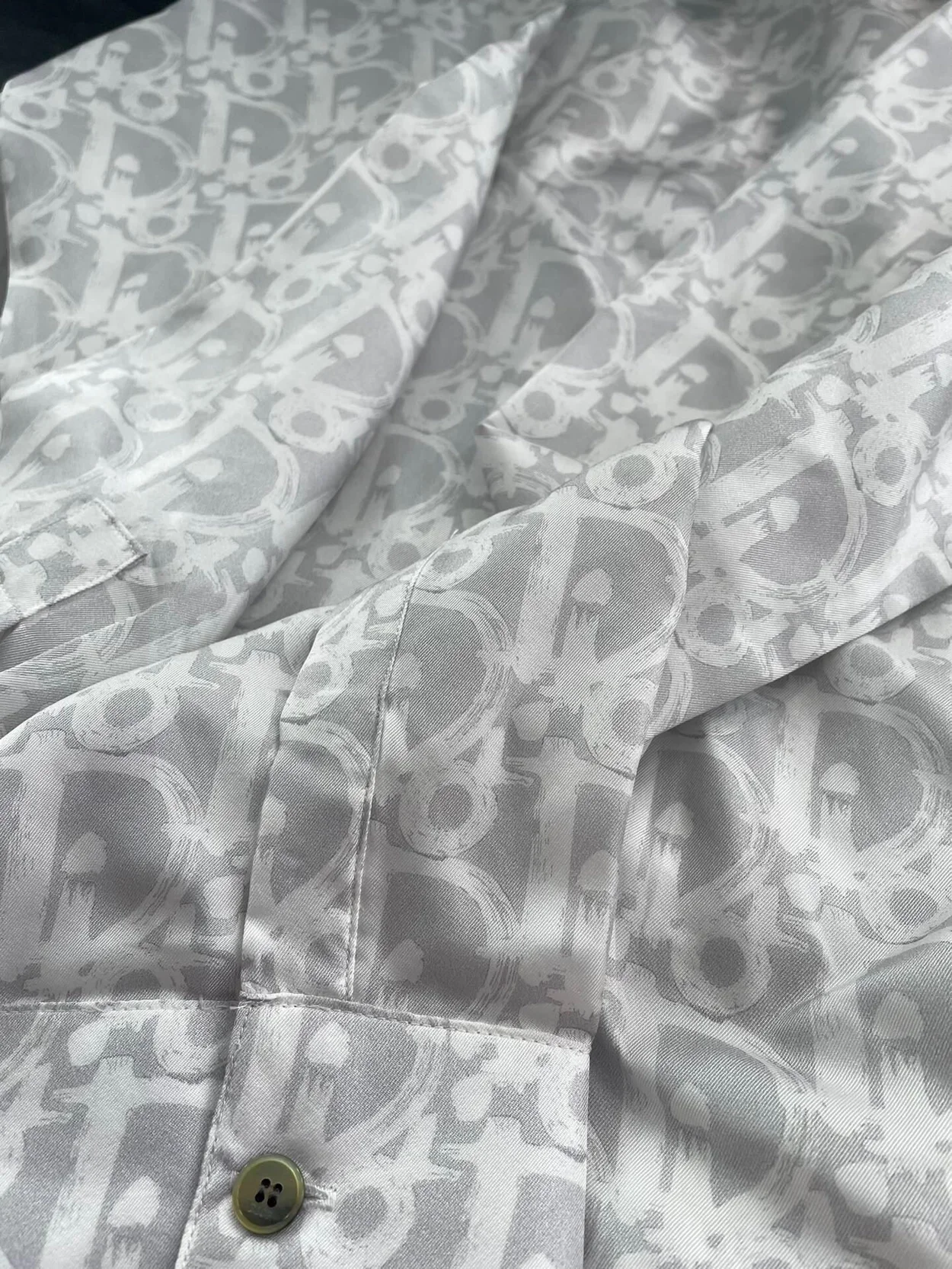 디올 오블리크 화이트 셔츠