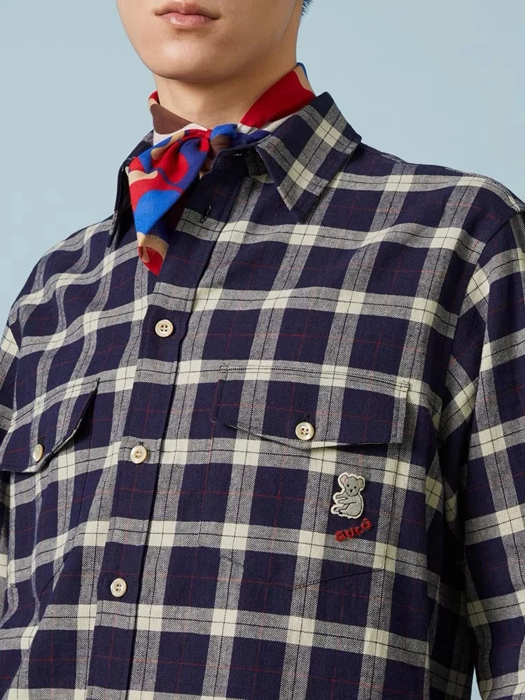 구찌 플레이드 체크 패턴 셔츠