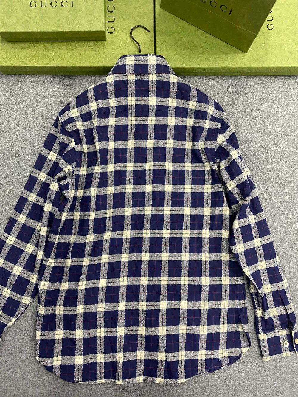 구찌 플레이드 체크 패턴 셔츠