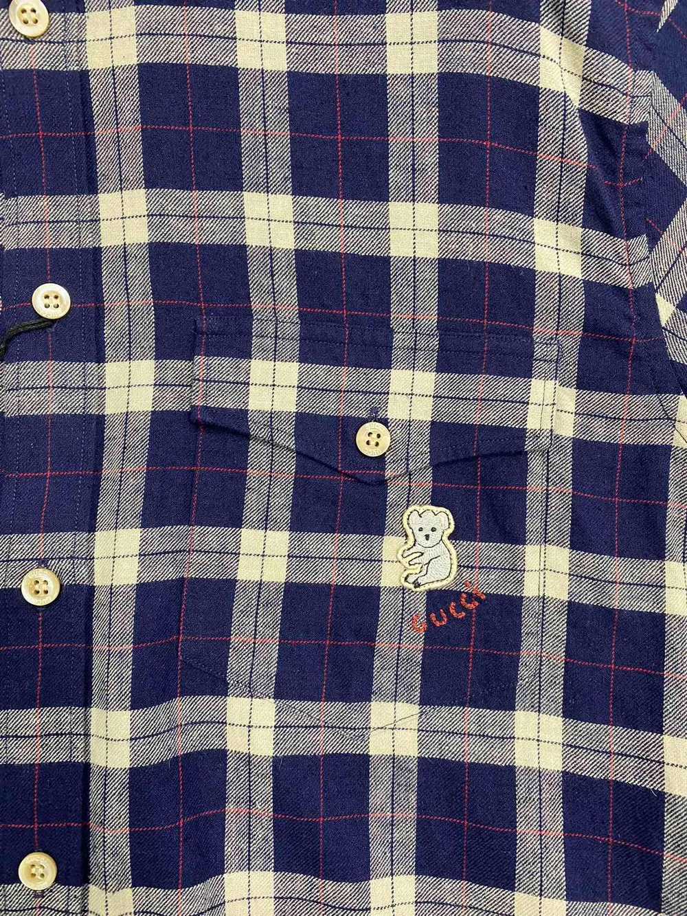 구찌 플레이드 체크 패턴 셔츠