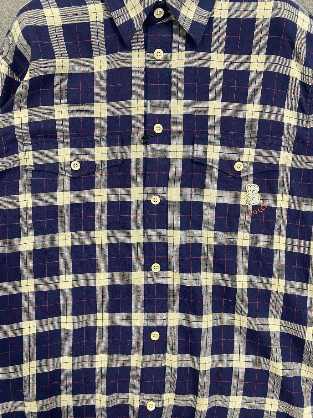 구찌 플레이드 체크 패턴 셔츠