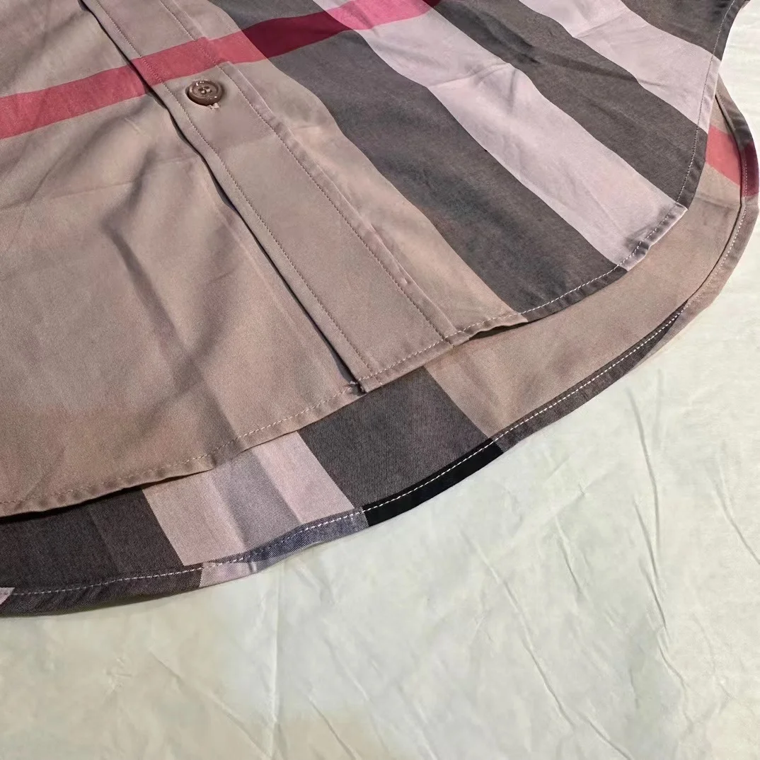 버버리 체크 코튼 셔츠 아카이브 베이지