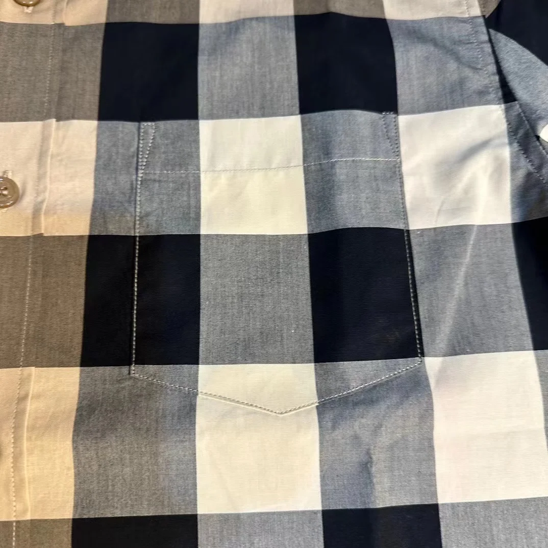 버버리 체크 코튼 셔츠 아카이브 베이지