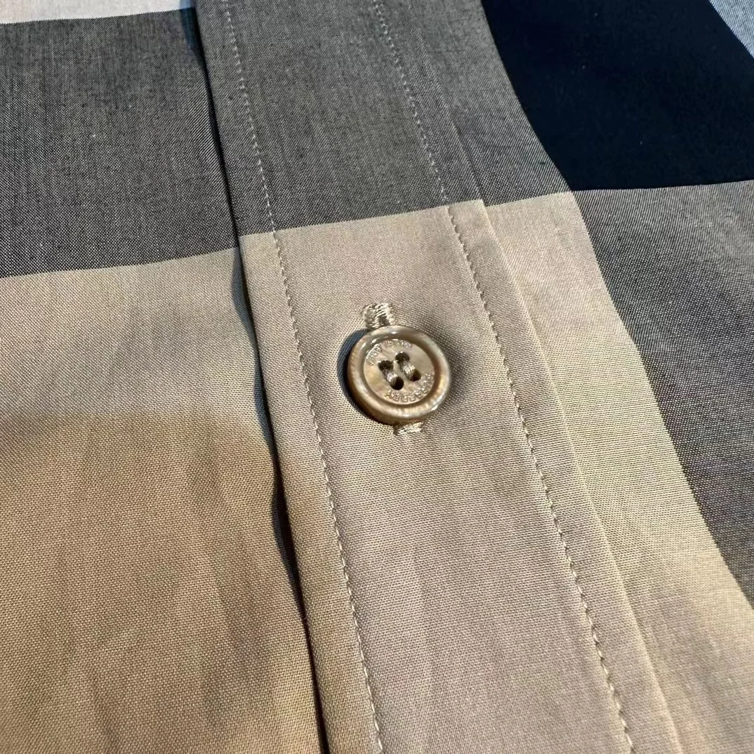 버버리 체크 코튼 셔츠 아카이브 베이지