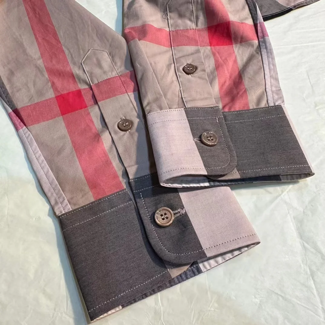 버버리 체크 코튼 셔츠 아카이브 베이지