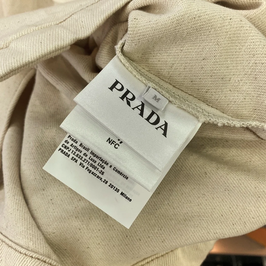 프라다 불 데님 셔츠 베이지