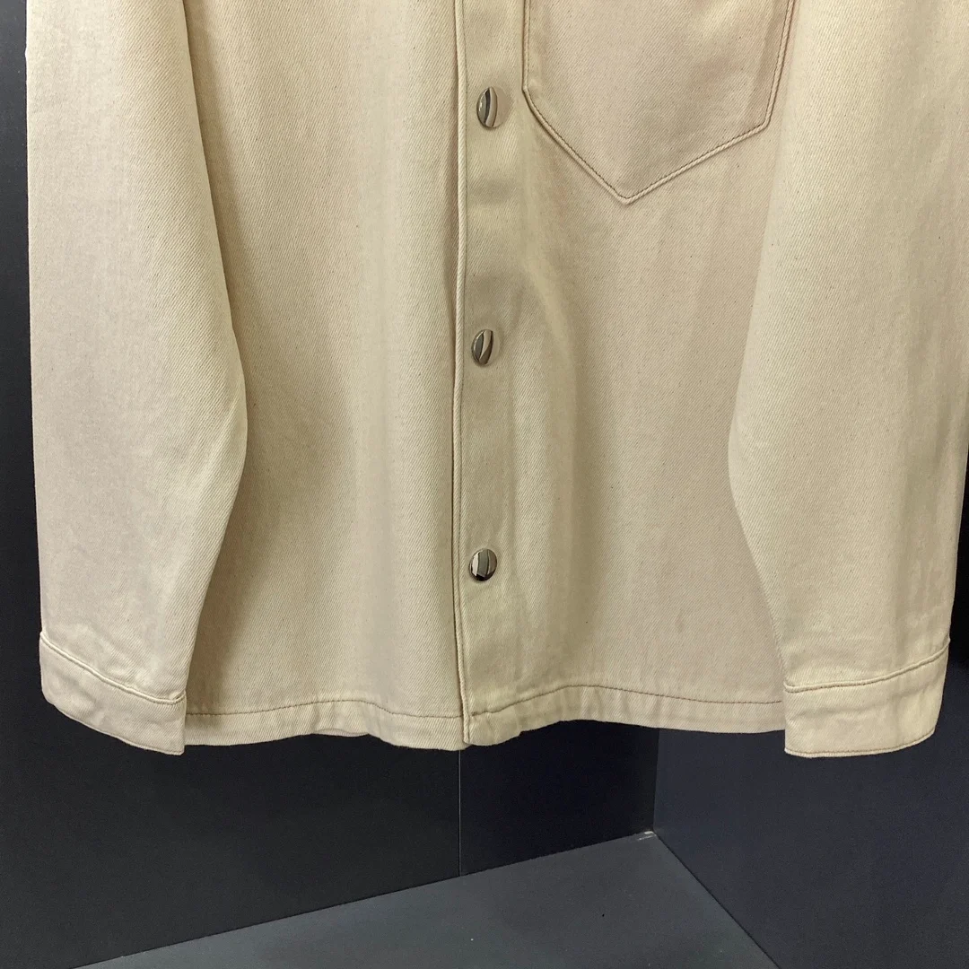 프라다 불 데님 셔츠 베이지