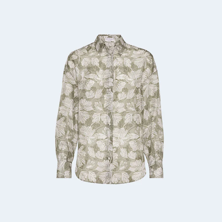 브루넬로 쿠치넬리 폰지 셔츠