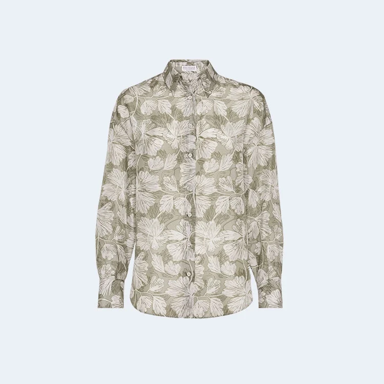 브루넬로 쿠치넬리 폰지 셔츠