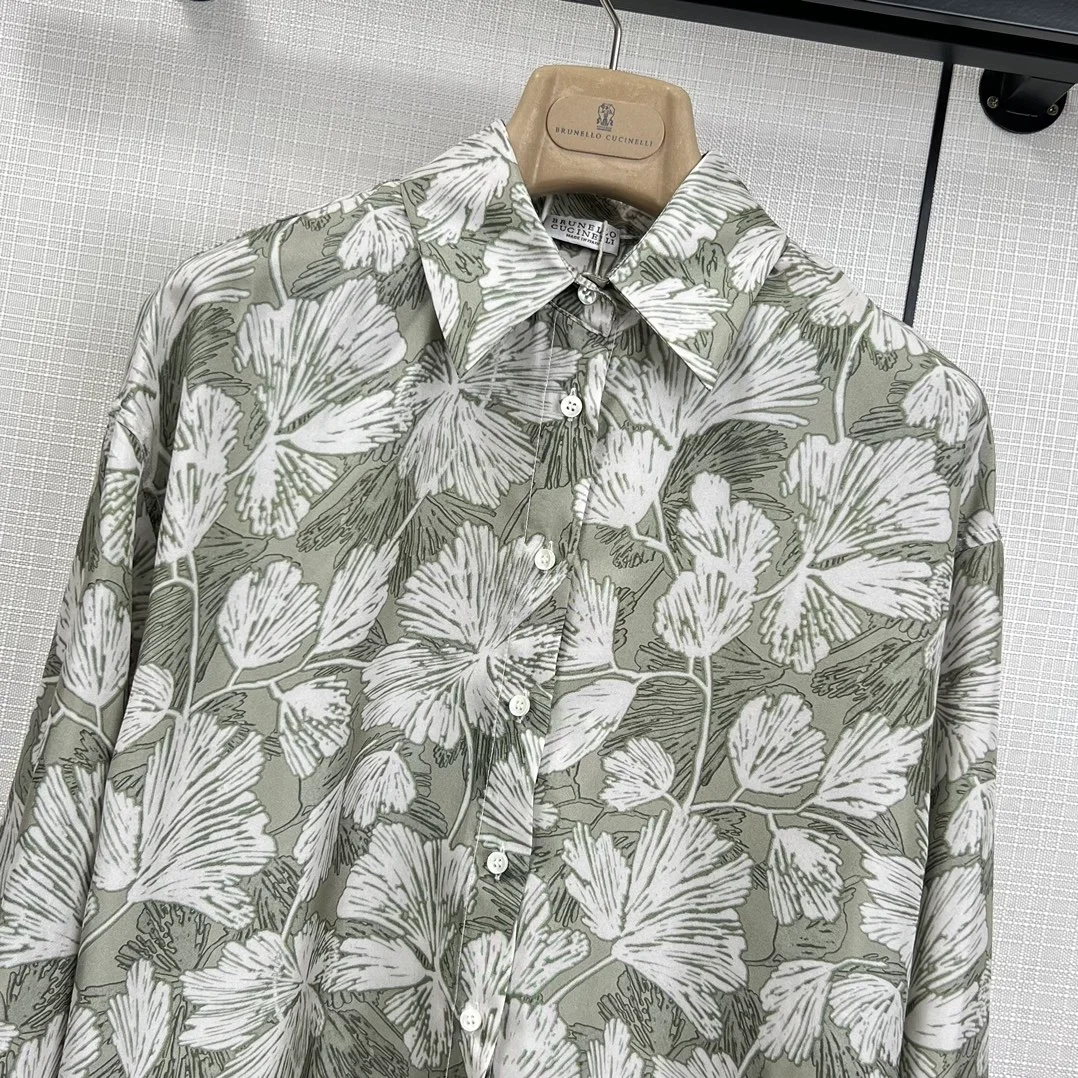 브루넬로 쿠치넬리 폰지 셔츠