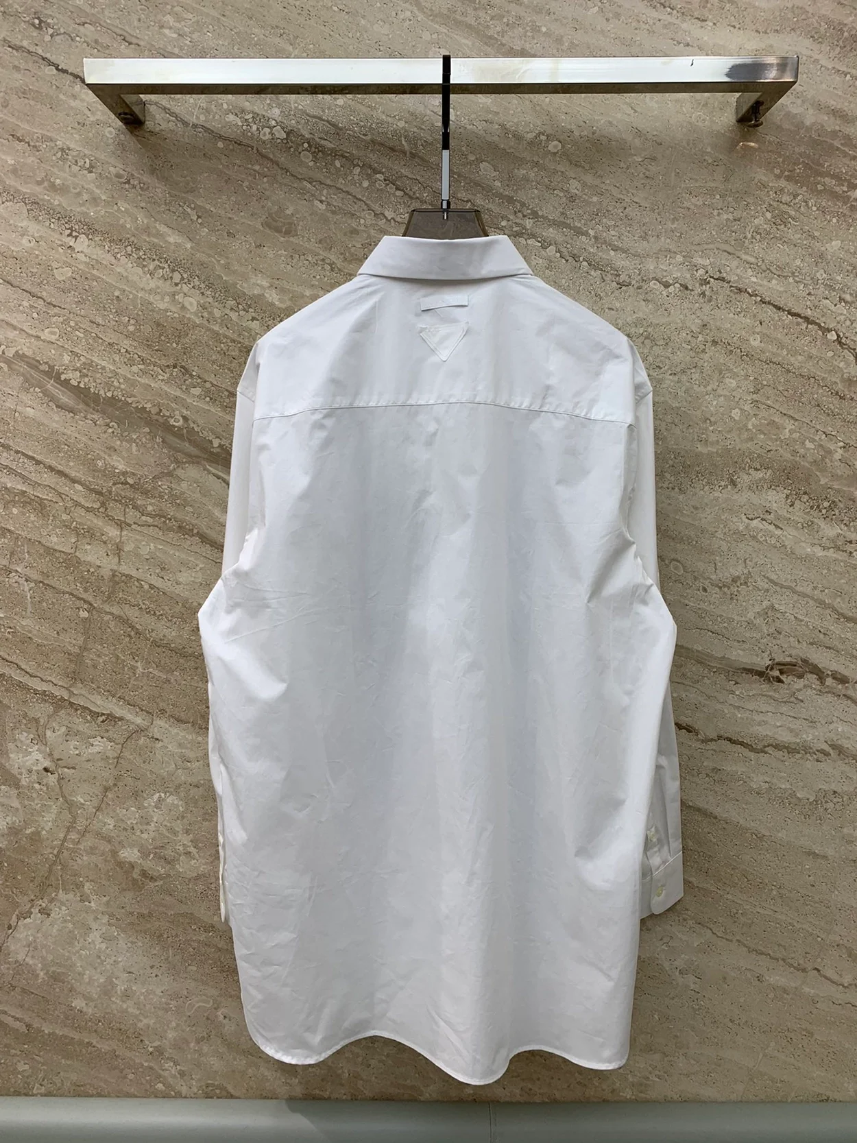 프라다 엠브로이더리 포플린 셔츠