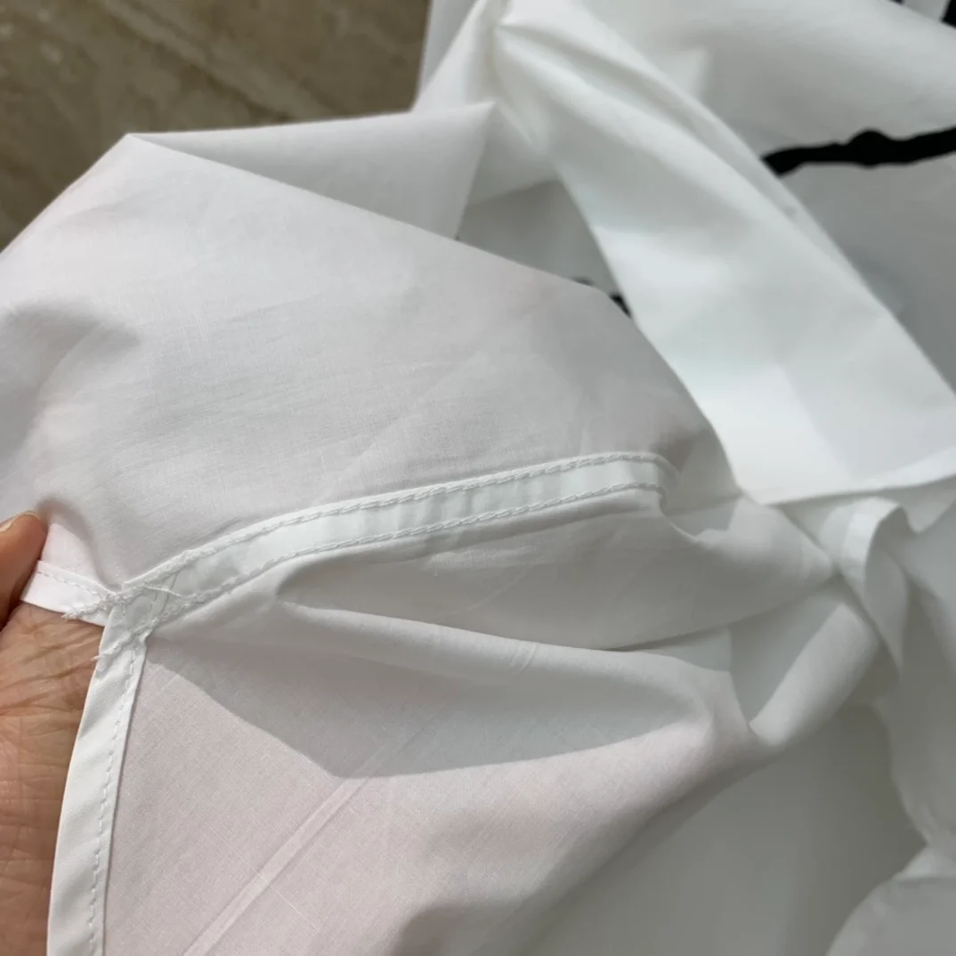 프라다 엠브로이더리 포플린 셔츠