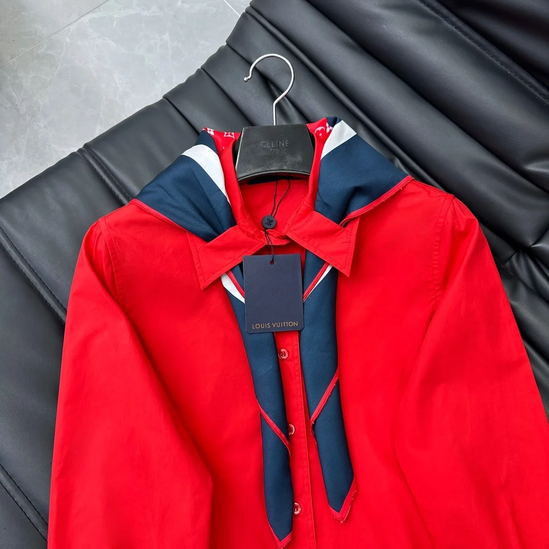 루이비통 트리컬러 모노그램 스카프 셔츠 1AC0CK